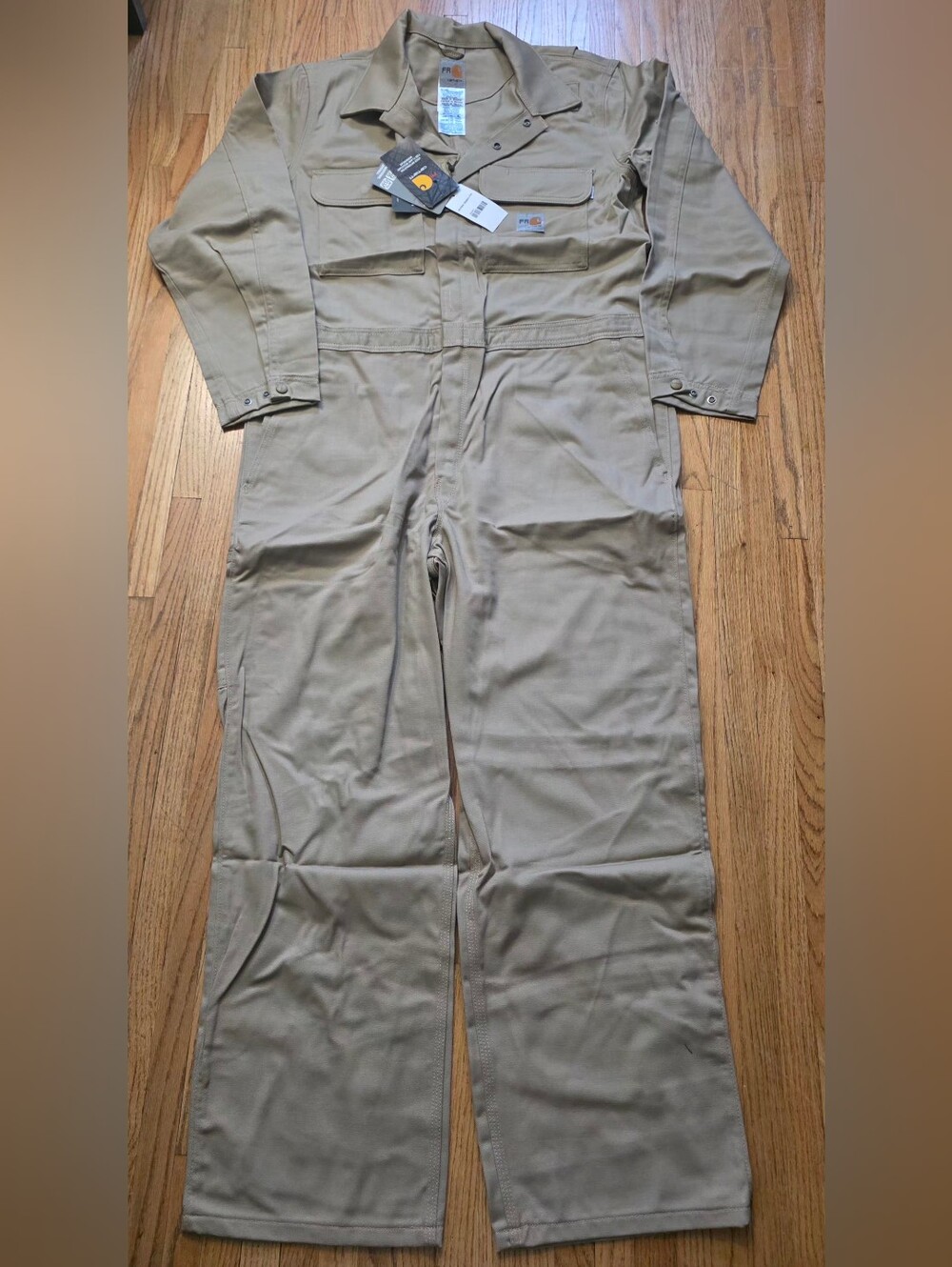 Carhartt Men’s Tan Cargo Coverall Jumpsuit